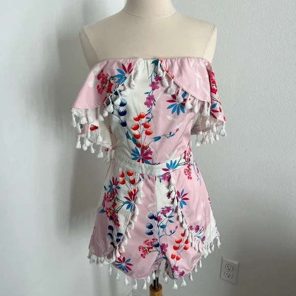Pink Floral Romper - Picture 7 of 10